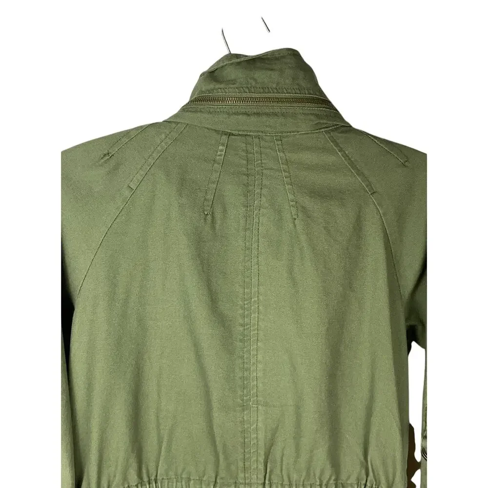 Willow & Clay Green Utility Military Anorak Jacket Size L  Funnel Neck - Picture 4 of 7